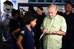 Abertura da Campanha de Vacinação nas escolas (Foto: Jailson Soares/SEMCOM)