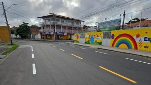 STRANS recupera sinalização horizontal em vias de Teresina (Foto|: Ascom STRANS)
