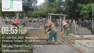 Limpeza dos cemitérios para o Dia dos Pais (Foto: Ascom SDU Leste)