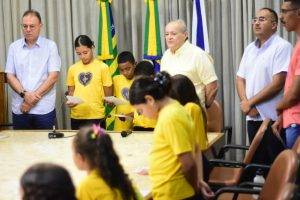 Visita alunos da LBV (Foto: Jailson Soares/Semcom)
