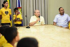 Visita alunos da LBV (Foto: Jailson Soares/Semcom)