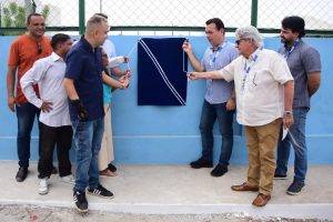 Inauguração da Quadra Poliesportiva no Parque Brasil 4 (Foto: Jailson Soares/Semcom)