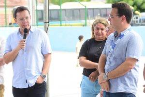 Inauguração da Quadra Poliesportiva no Parque Brasil 4 (Foto: Jailson Soares/Semcom)