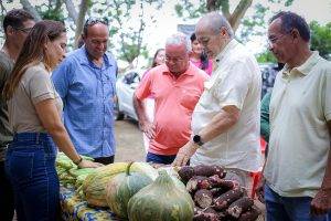 Visita em campo agrícola na Santa Maria da Codipi (Foto: Lucas Dias/SEMCOM)