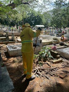 SDU Sudeste intensifica limpeza em cemitérios para o Dia das Mães (Foto: ASCOM/SDU Sudeste)